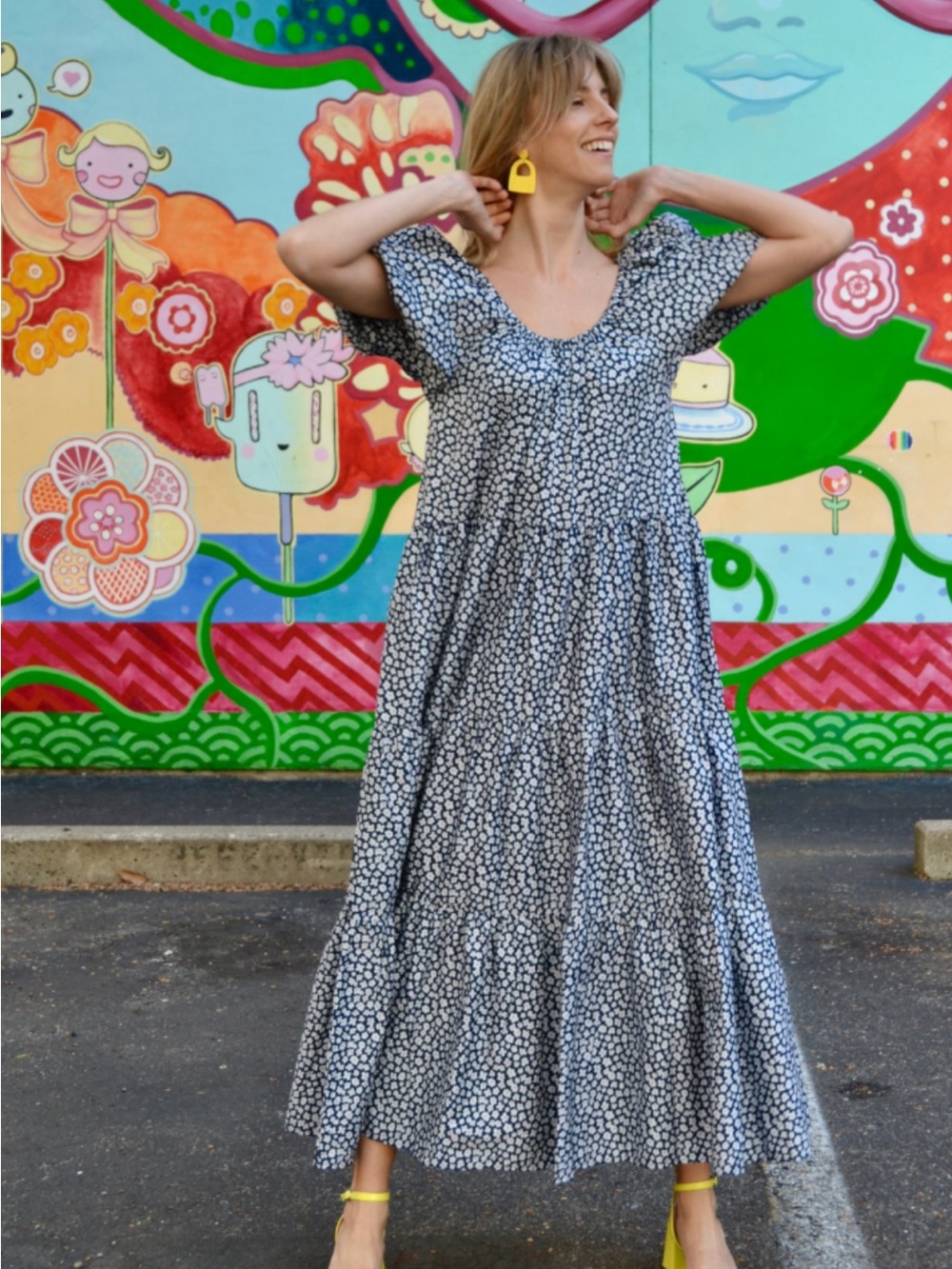 NWT Mikoh brava maxi dress mini flowers size 1